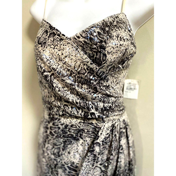 NWT~Oleg Cassini Snake Skin Fully Sequined Party Occasion Dress~14 - Picture 2 of 7